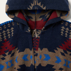 Hooded Serape Blanket Wrap Blue | Stetson Women
