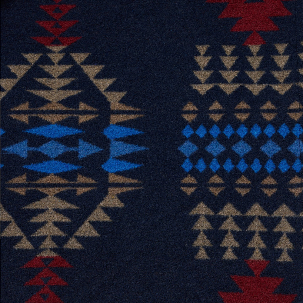 Hooded Serape Blanket Wrap Blue | Stetson Women