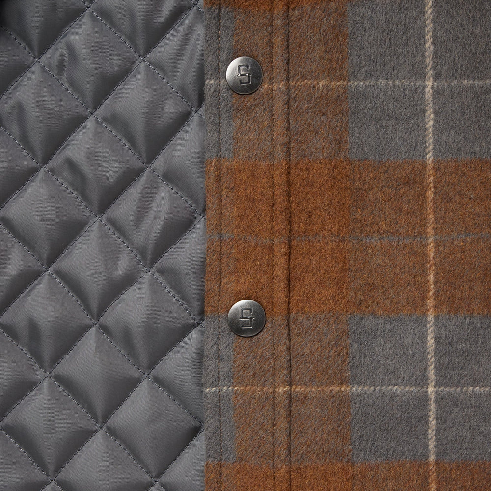 Plaid Western Shirt Jacket Brown | Stetson Men