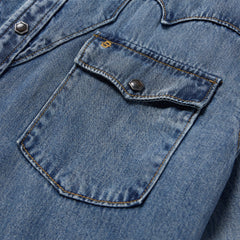 Retro Denim Western Shirt Blue | Stetson Men