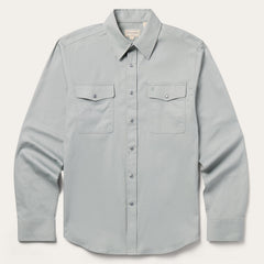 Brushed Twill Western Shirt Slate Green | Stetson Men