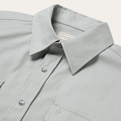 Brushed Twill Western Shirt Slate Green | Stetson Men