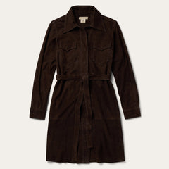 Lambskin Shirt Dress Brown | Stetson Women