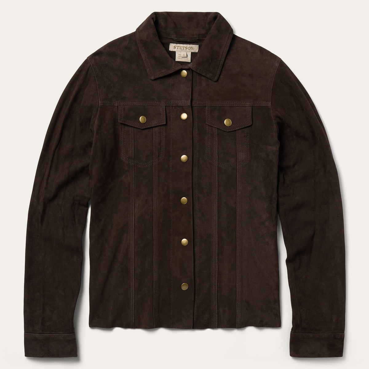 Lambskin Shirt Jacket Brown | Stetson Women