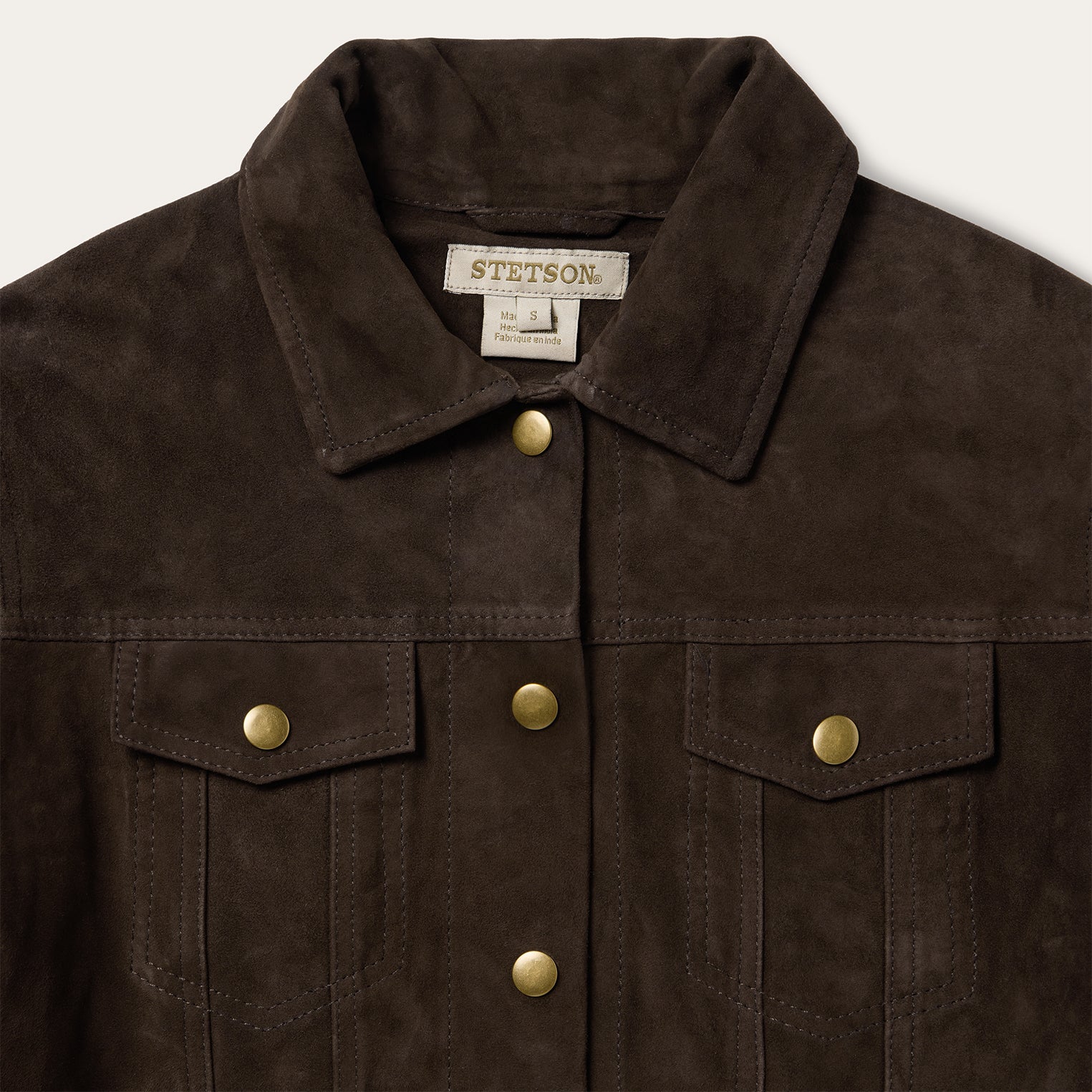 Lambskin Shirt Jacket Brown | Stetson Women