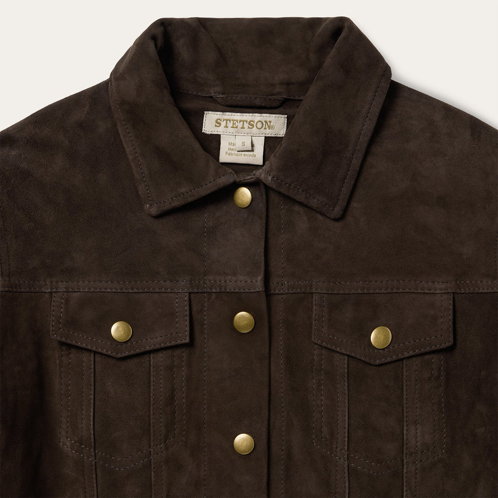 Lambskin Shirt Jacket Brown | Stetson Women