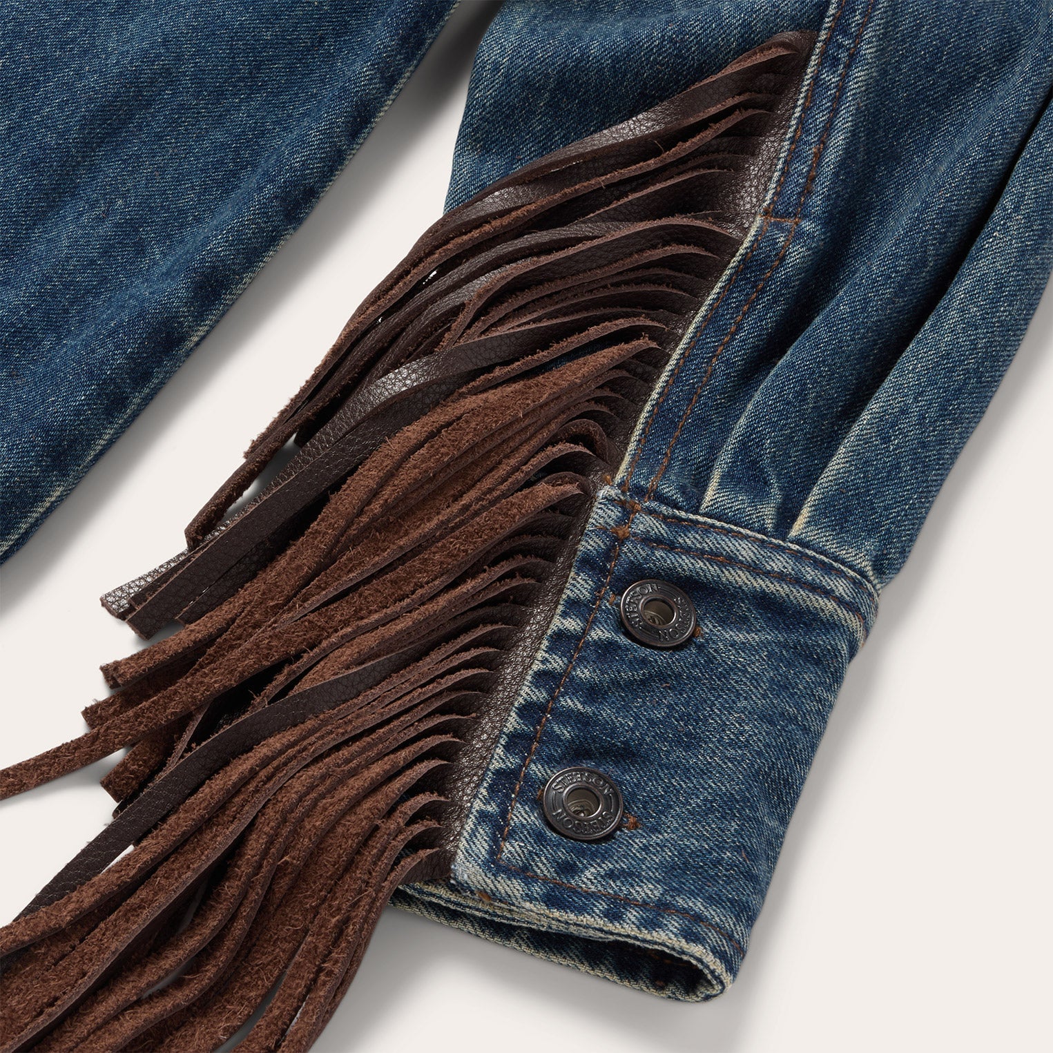 Dark Denim Fringe Jacket Blue | Stetson Women
