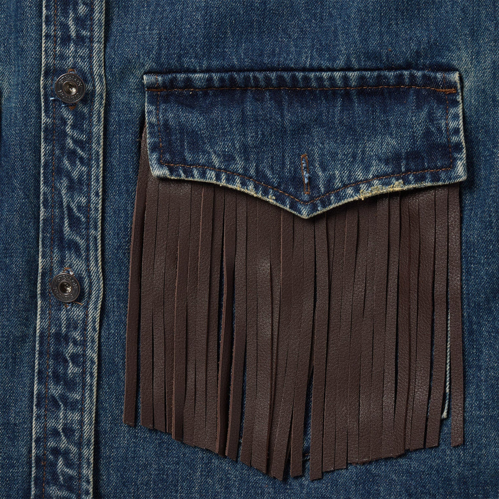Dark Denim Fringe Jacket Blue | Stetson Women