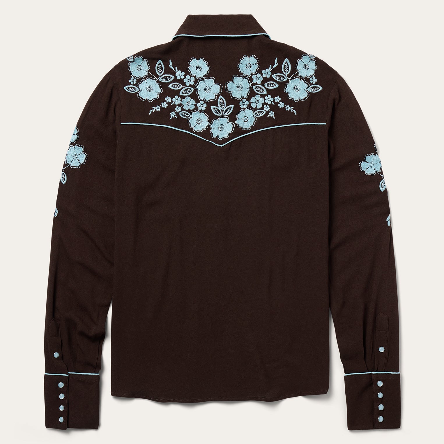 Embroidered Retro Western Shirt Brown | Stetson Women