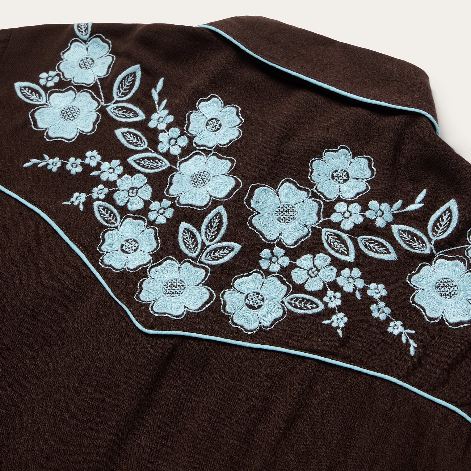 Embroidered Retro Western Shirt Brown | Stetson Women