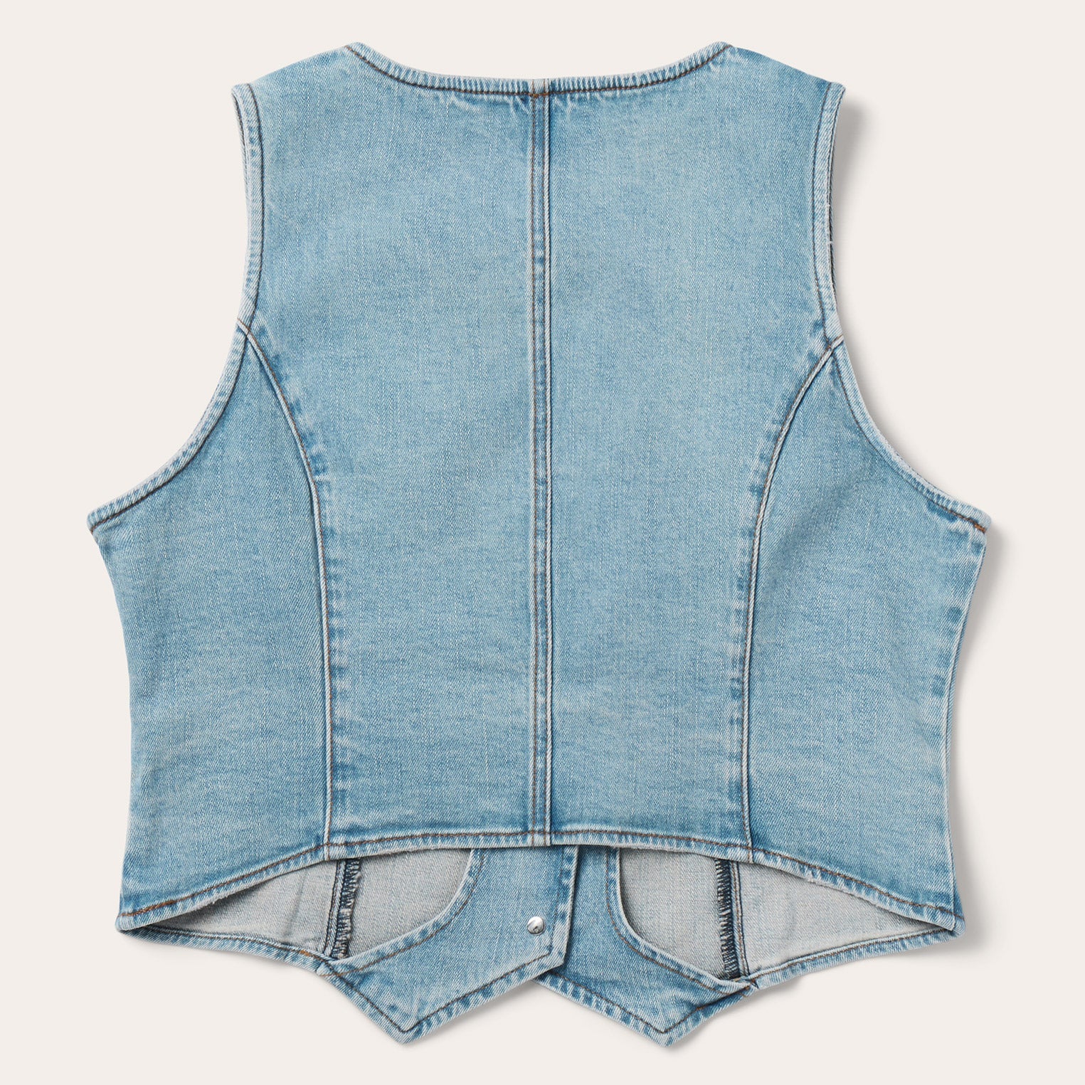 Light Rinse Denim Vest Blue | Stetson Women