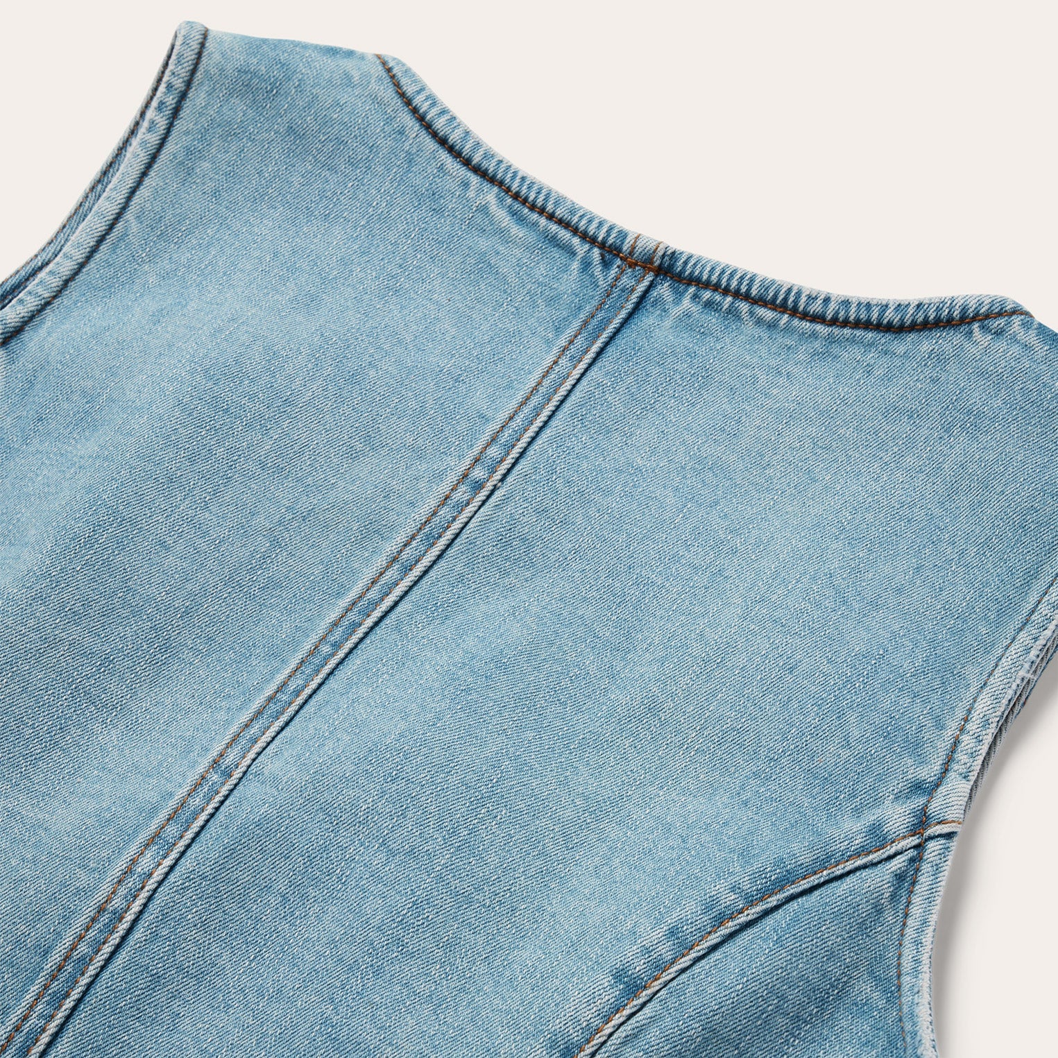 Light Rinse Denim Vest Blue | Stetson Women