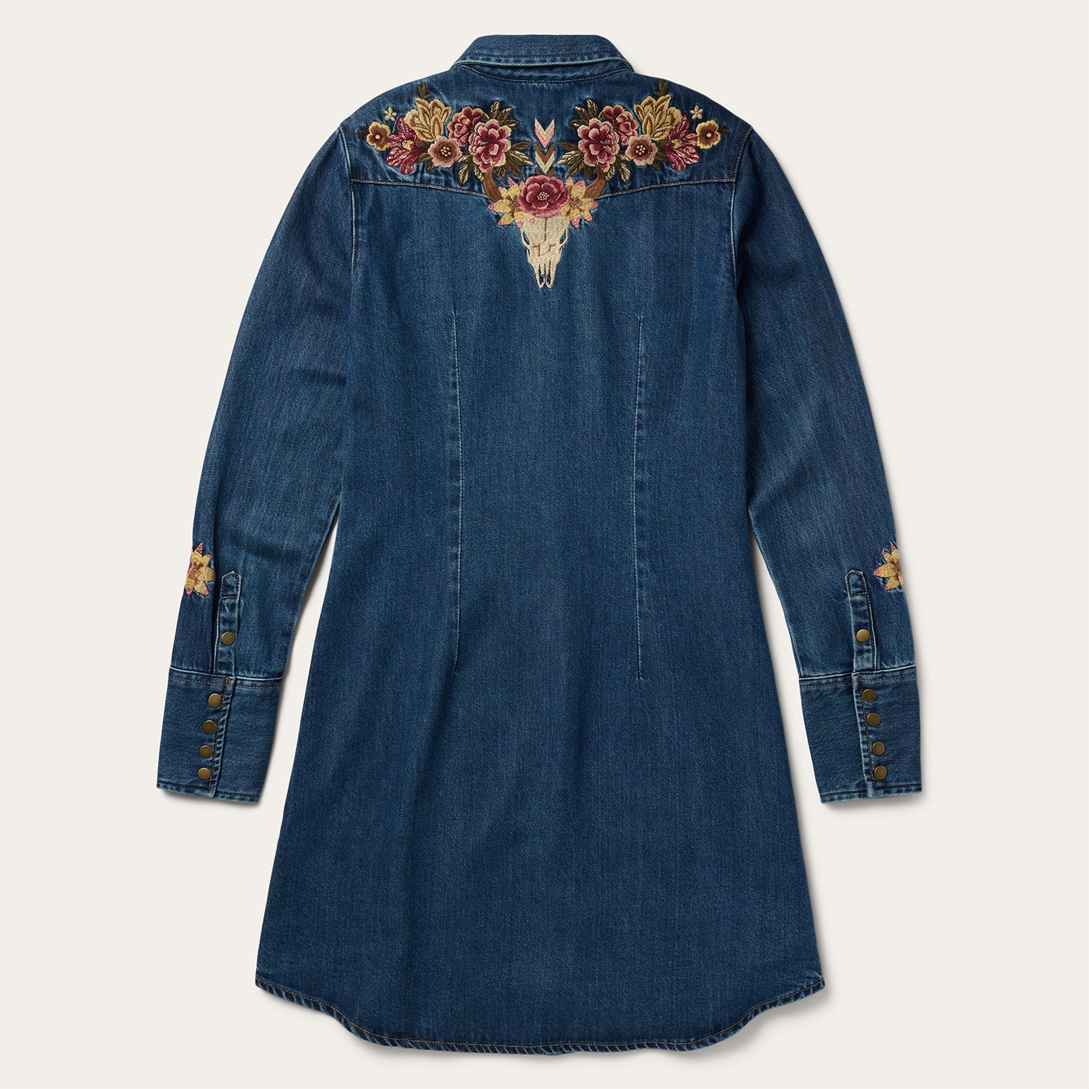 Embroidered Western Shirt Dress Blue | Stetson Women