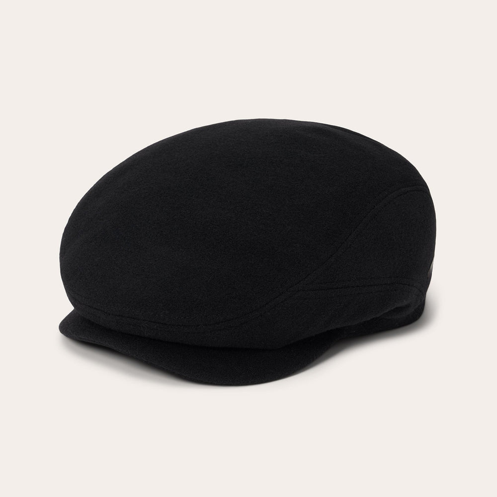 Wool Cashmere Driver Cap Black | Stetson Hats