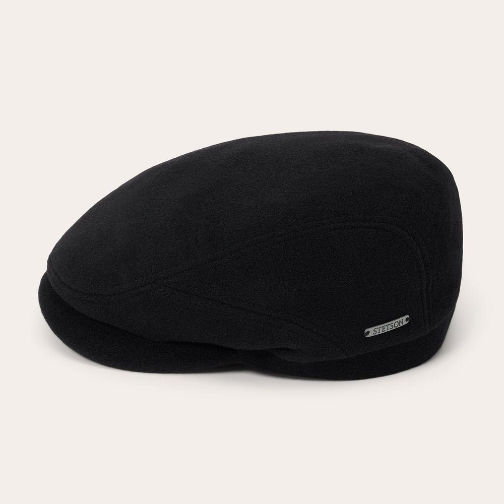 Wool Cashmere Driver Cap Black | Stetson Hats