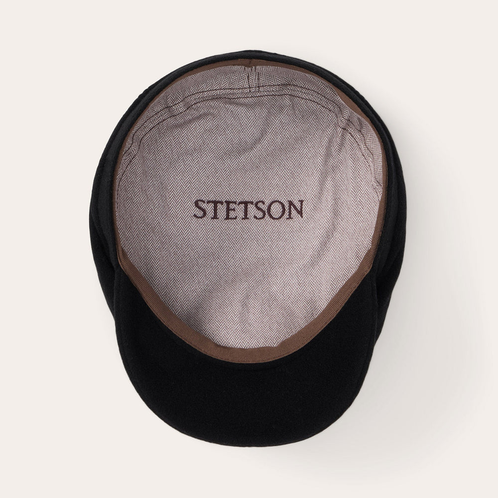 Wool Cashmere Driver Cap Black | Stetson Hats