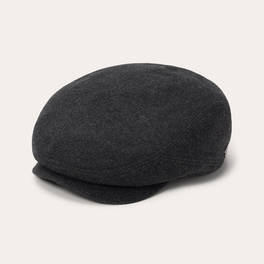 Wool Cashmere Driver Cap Anthra Melange | Stetson Hats