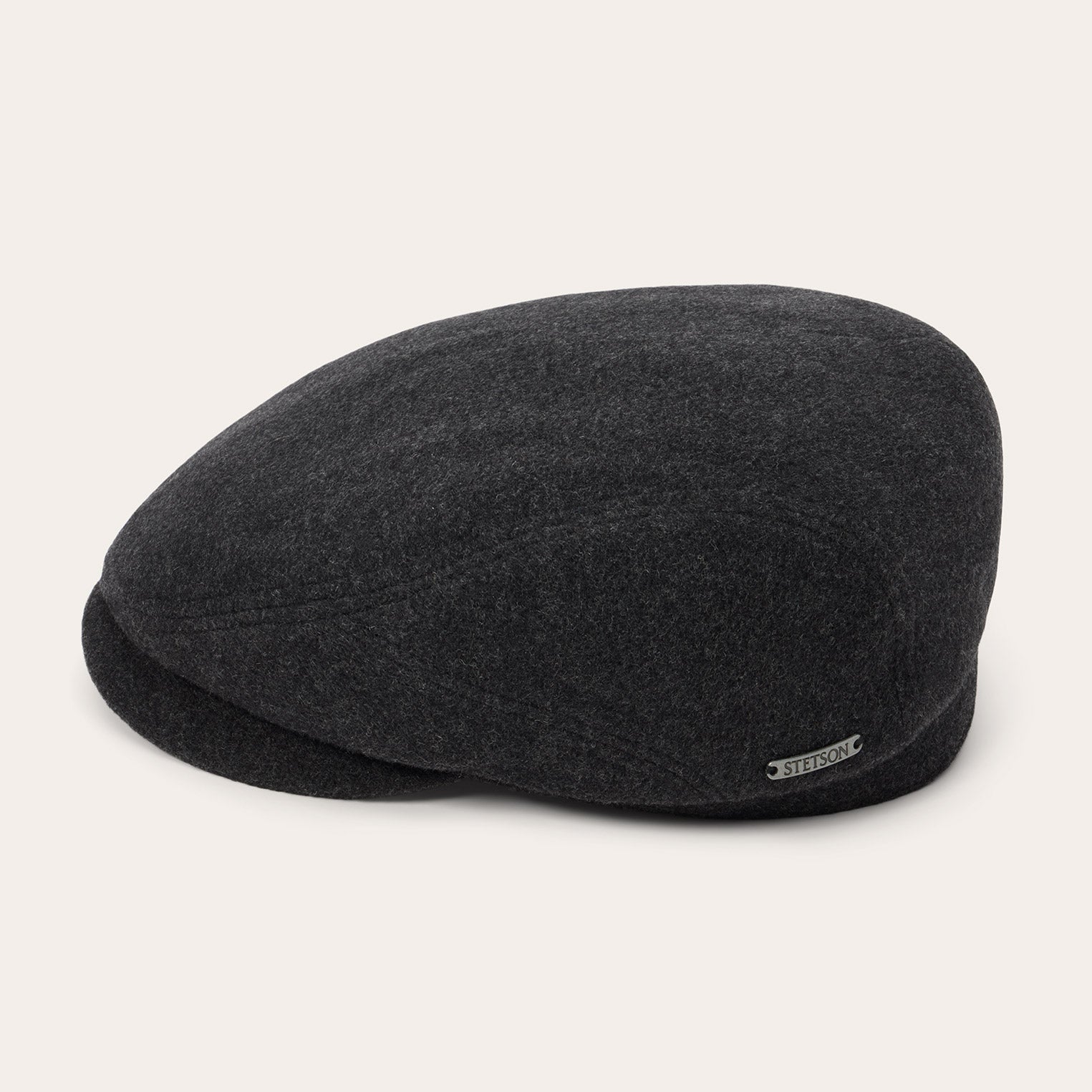 Wool Cashmere Driver Cap Anthra Melange | Stetson Hats