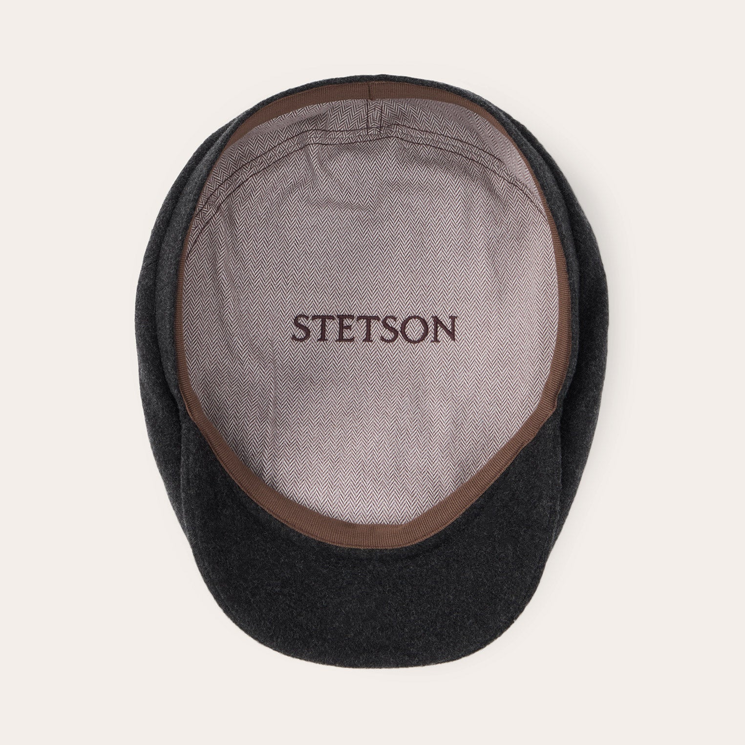 Wool Cashmere Driver Cap Anthra Melange | Stetson Hats