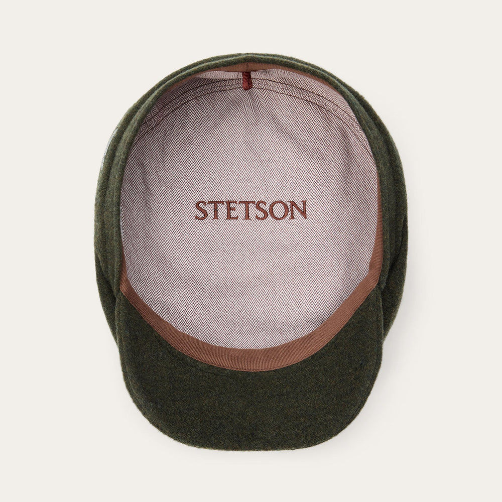 Wool Cashmere Driver Cap Moss | Stetson Hats