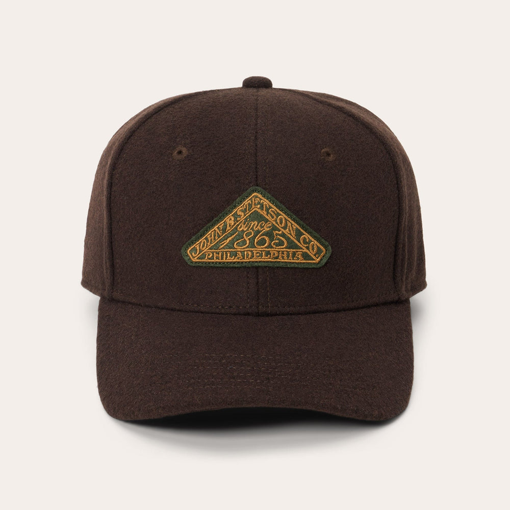 Wool Vintage Logo Patch Baseball Cap Dark Brown | Stetson Hats