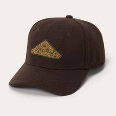 Wool Vintage Logo Patch Baseball Cap Dark Brown | Stetson Hats