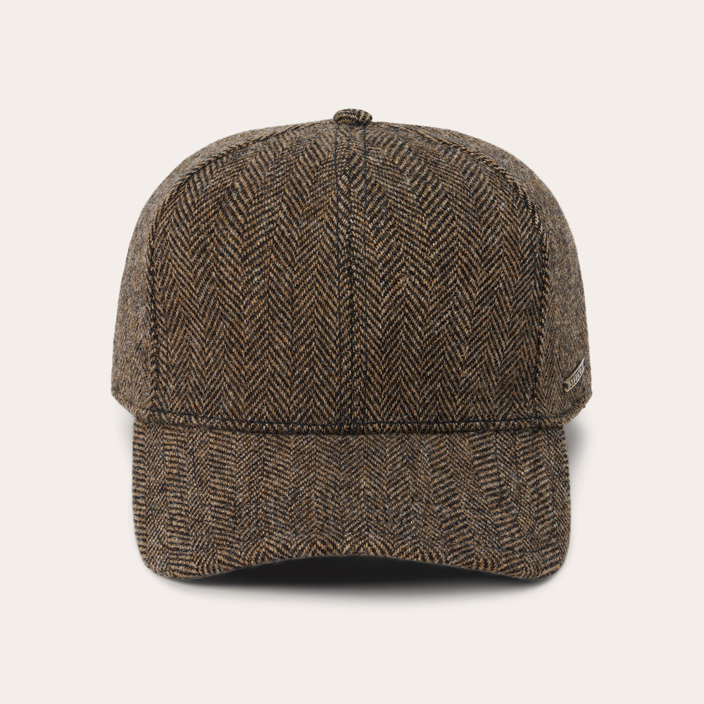 Wool Herringbone Baseball Cap Brown Melange | Stetson Hats