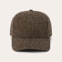 Wool Herringbone Baseball Cap Brown Melange | Stetson Hats