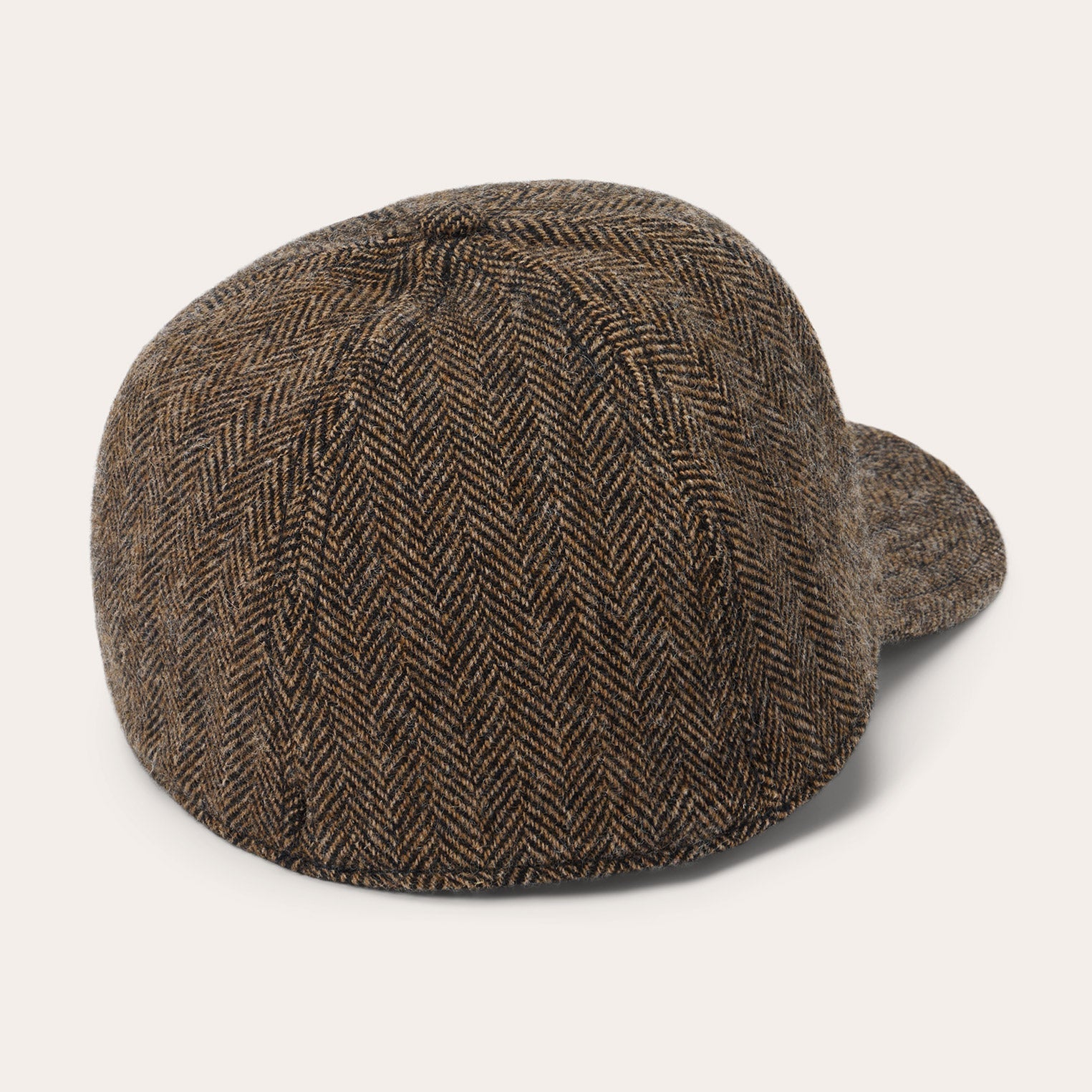 Wool Herringbone Baseball Cap Brown Melange | Stetson Hats
