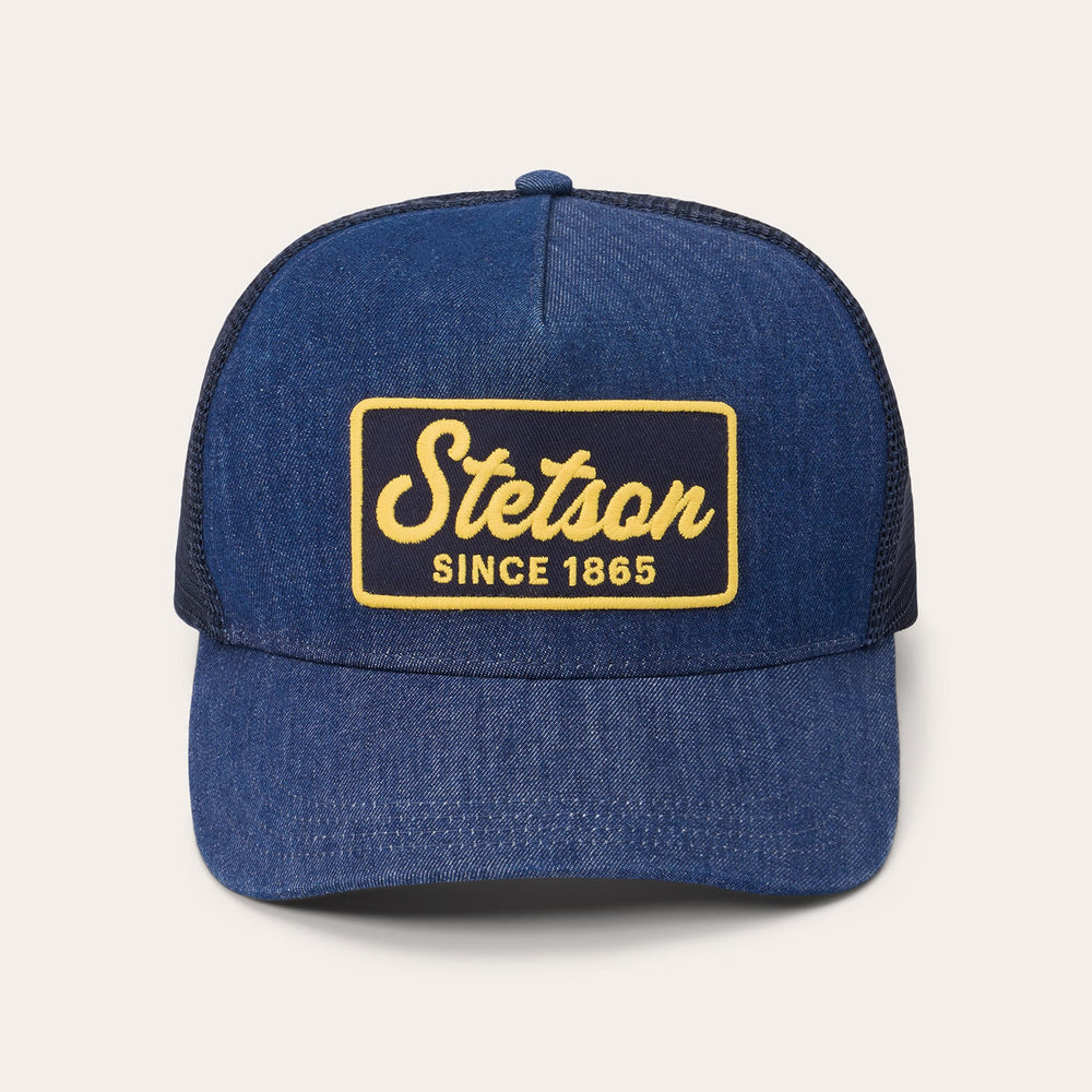 Dark Denim 1865 Patch Trucker Cap Blue | Stetson Hats