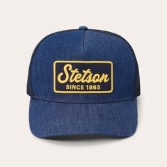 Dark Denim 1865 Patch Trucker Cap Blue | Stetson Hats