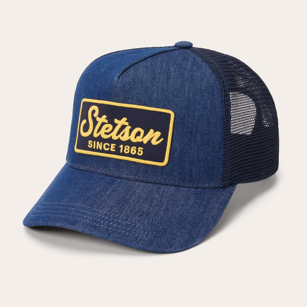 Dark Denim 1865 Patch Trucker Cap Blue | Stetson Hats
