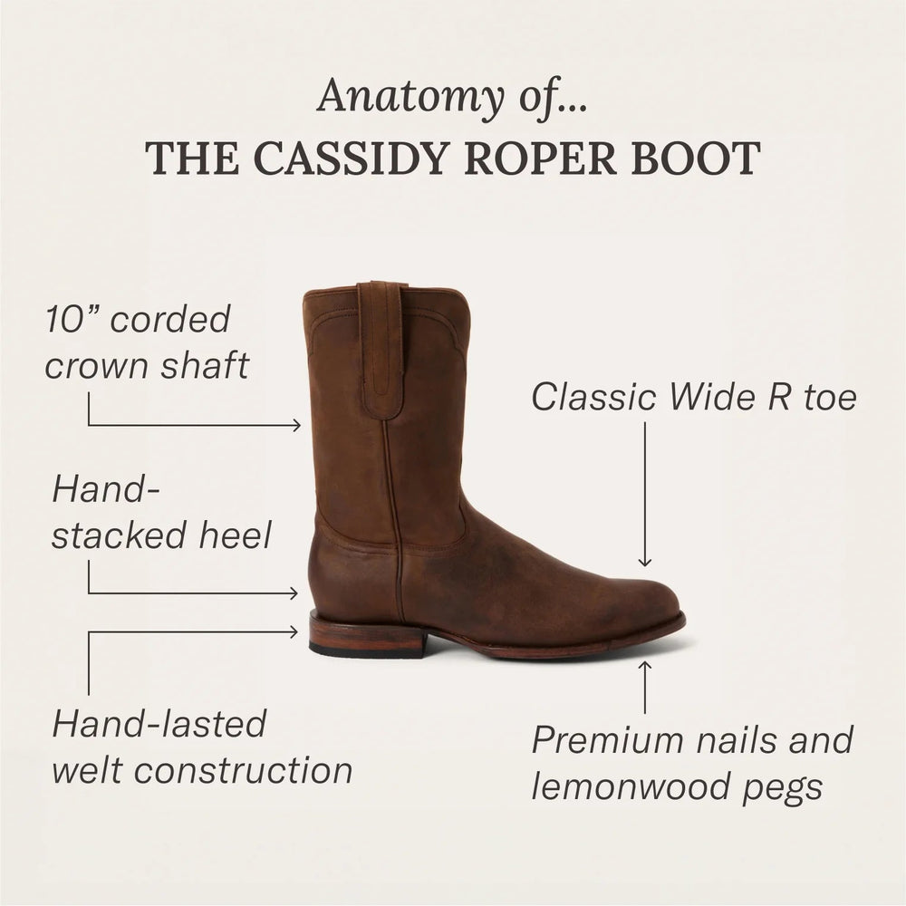 Cassidy Roper Boots Smooth Brown | Stetson