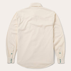 Turquoise Snap Western Denim Shirt Cream | Stetson Men