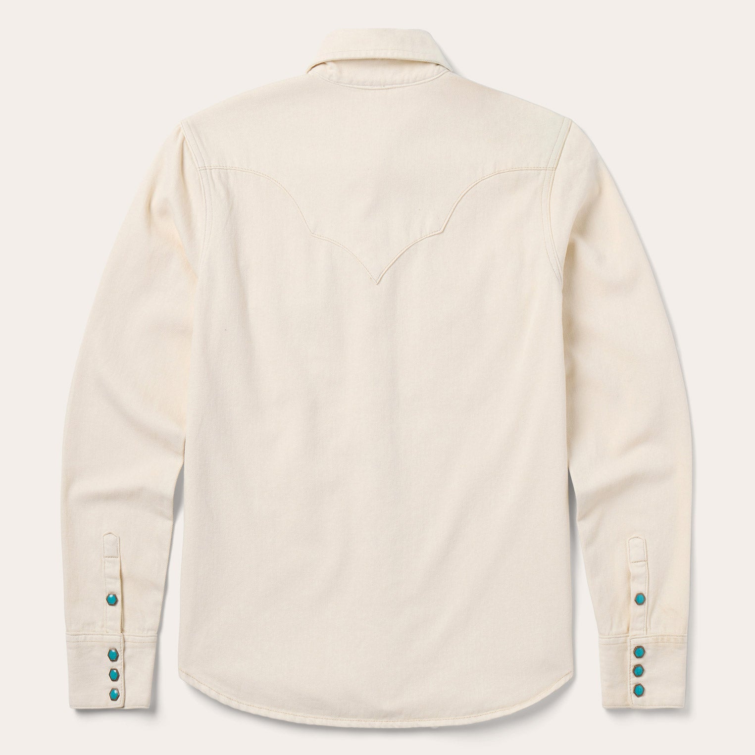 Turquoise Snap Western Denim Shirt Cream | Stetson Women