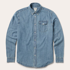 Chambray Button-Down Shirt Blue | Stetson Men