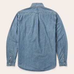 Chambray Button-Down Shirt Blue | Stetson Men