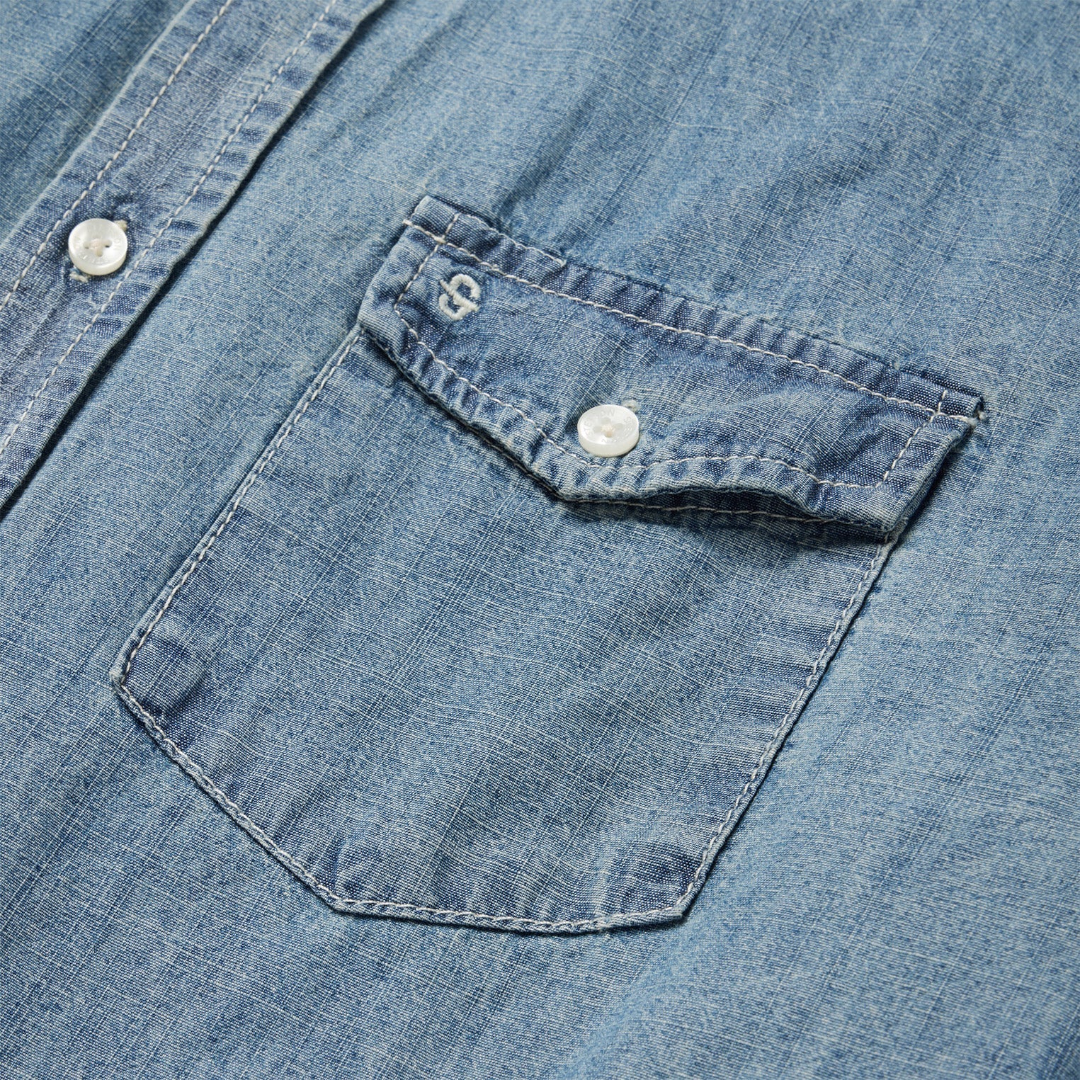 Chambray Button-Down Shirt Blue | Stetson Men