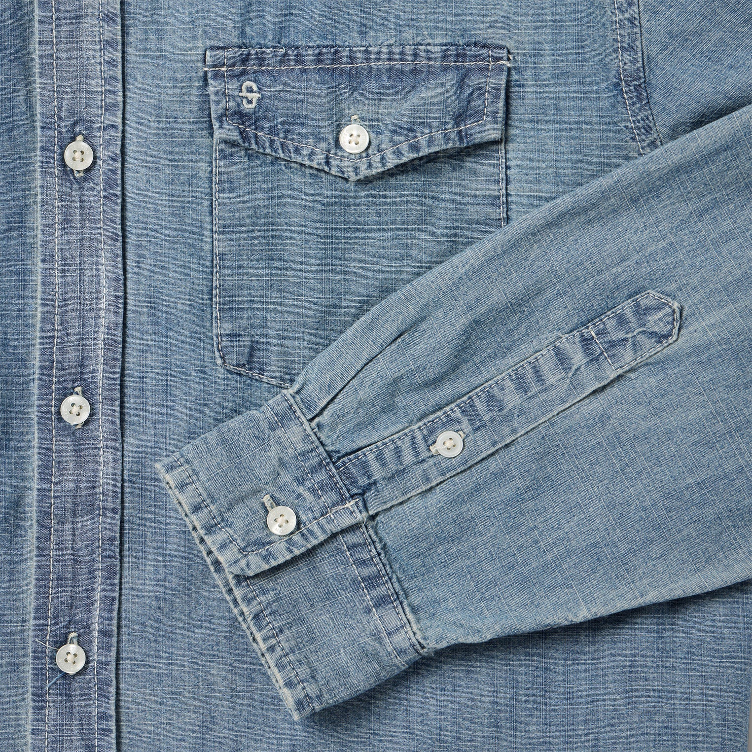 Chambray Button-Down Shirt Blue | Stetson Men