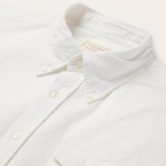Peached Oxford Button-Down Shirt White | Stetson Men