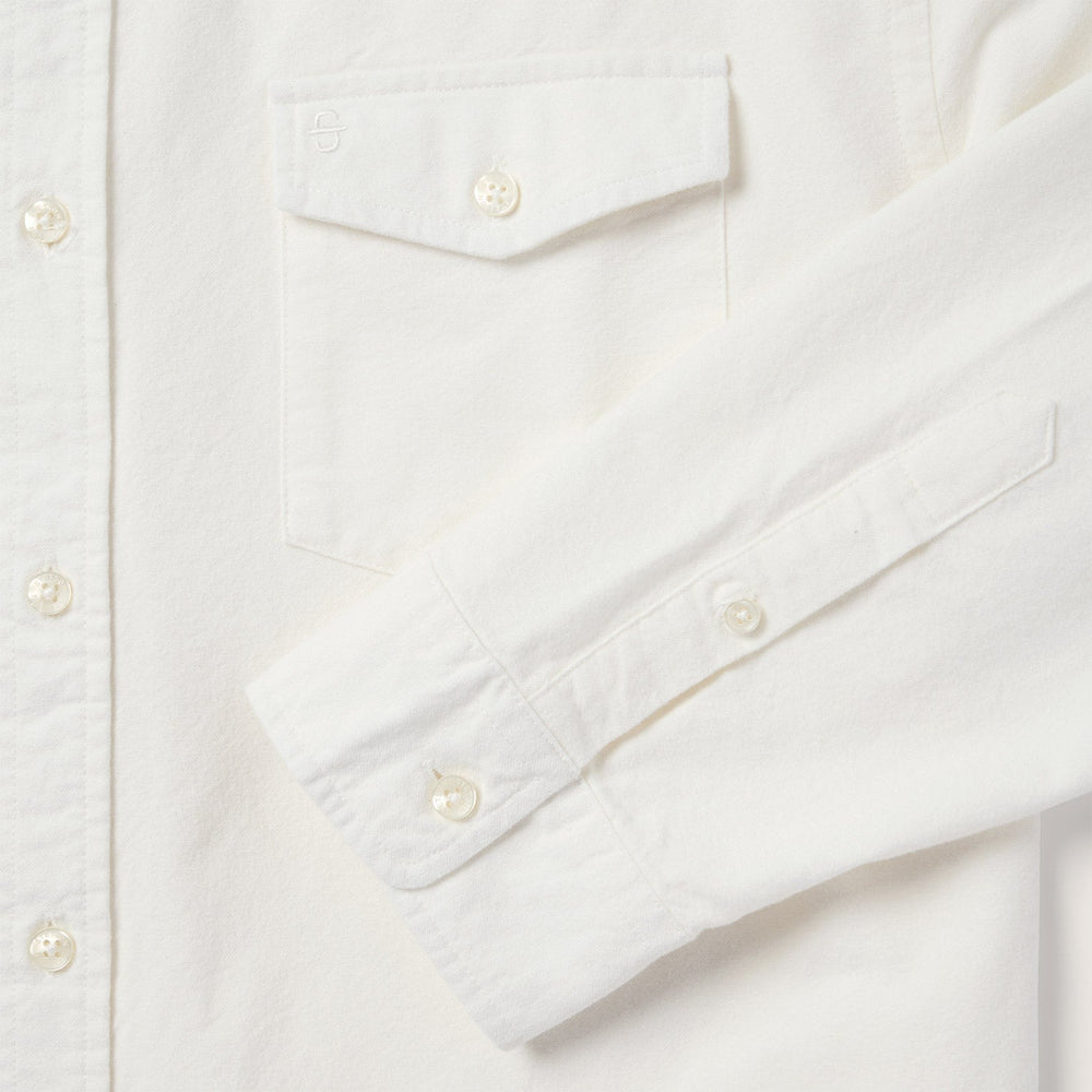 Peached Oxford Button-Down Shirt White | Stetson Men