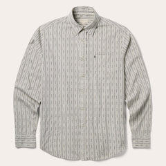 Dobby Stripe Shirt Tan | Stetson Men