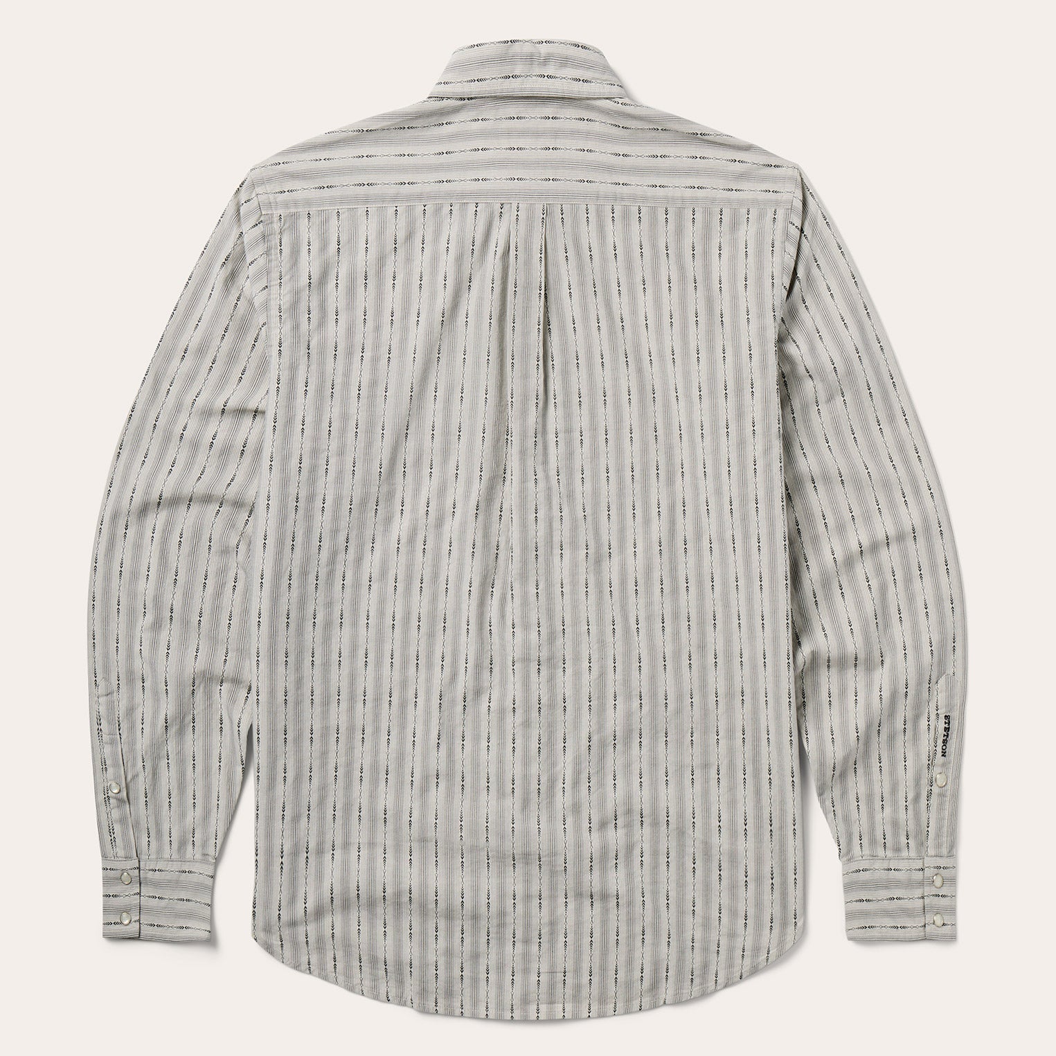 Dobby Stripe Shirt Tan | Stetson Men