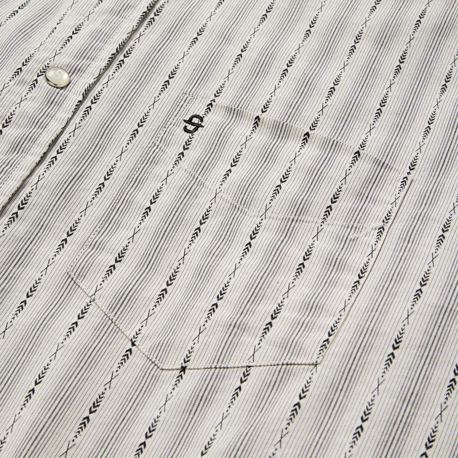 Dobby Stripe Shirt Tan | Stetson Men