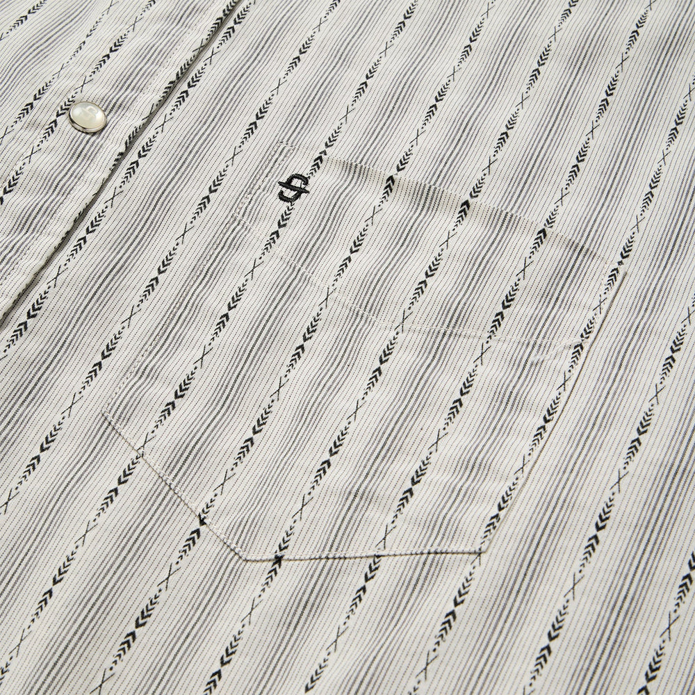 Dobby Stripe Shirt Tan | Stetson Men