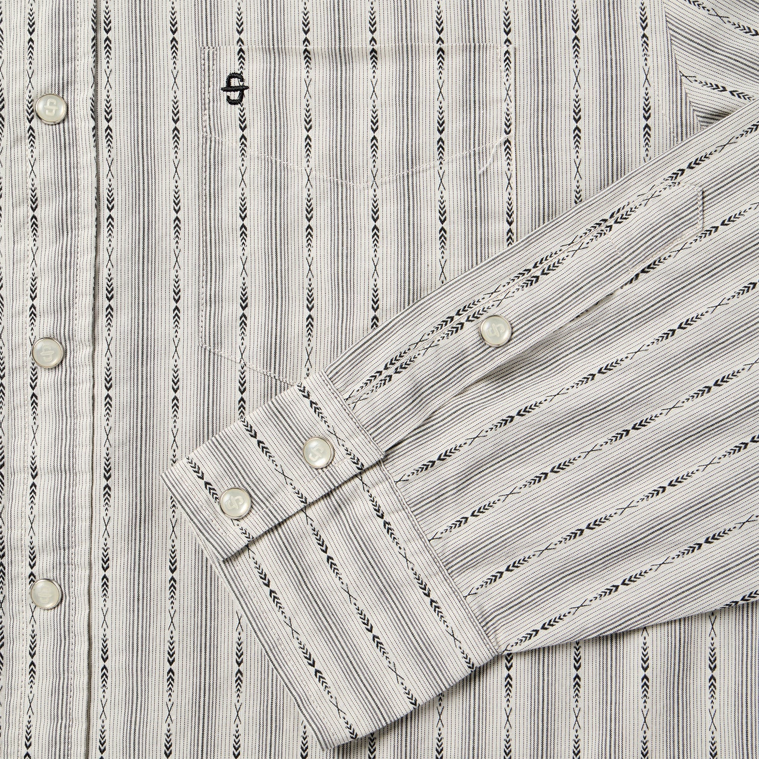 Dobby Stripe Shirt Tan | Stetson Men