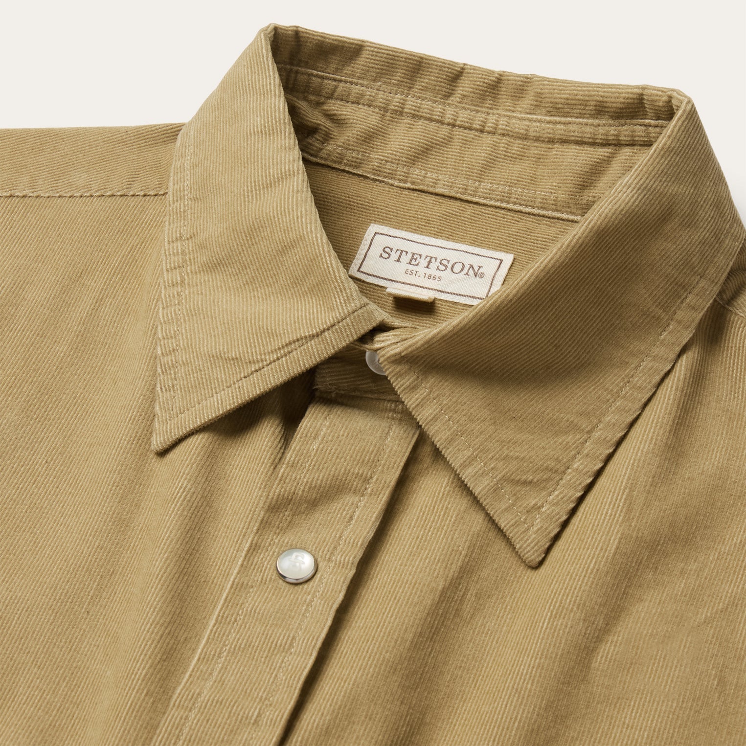 Baby Corduroy Western Shirt Tan | Stetson Men