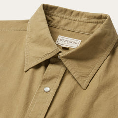 Baby Corduroy Western Shirt Tan | Stetson Men