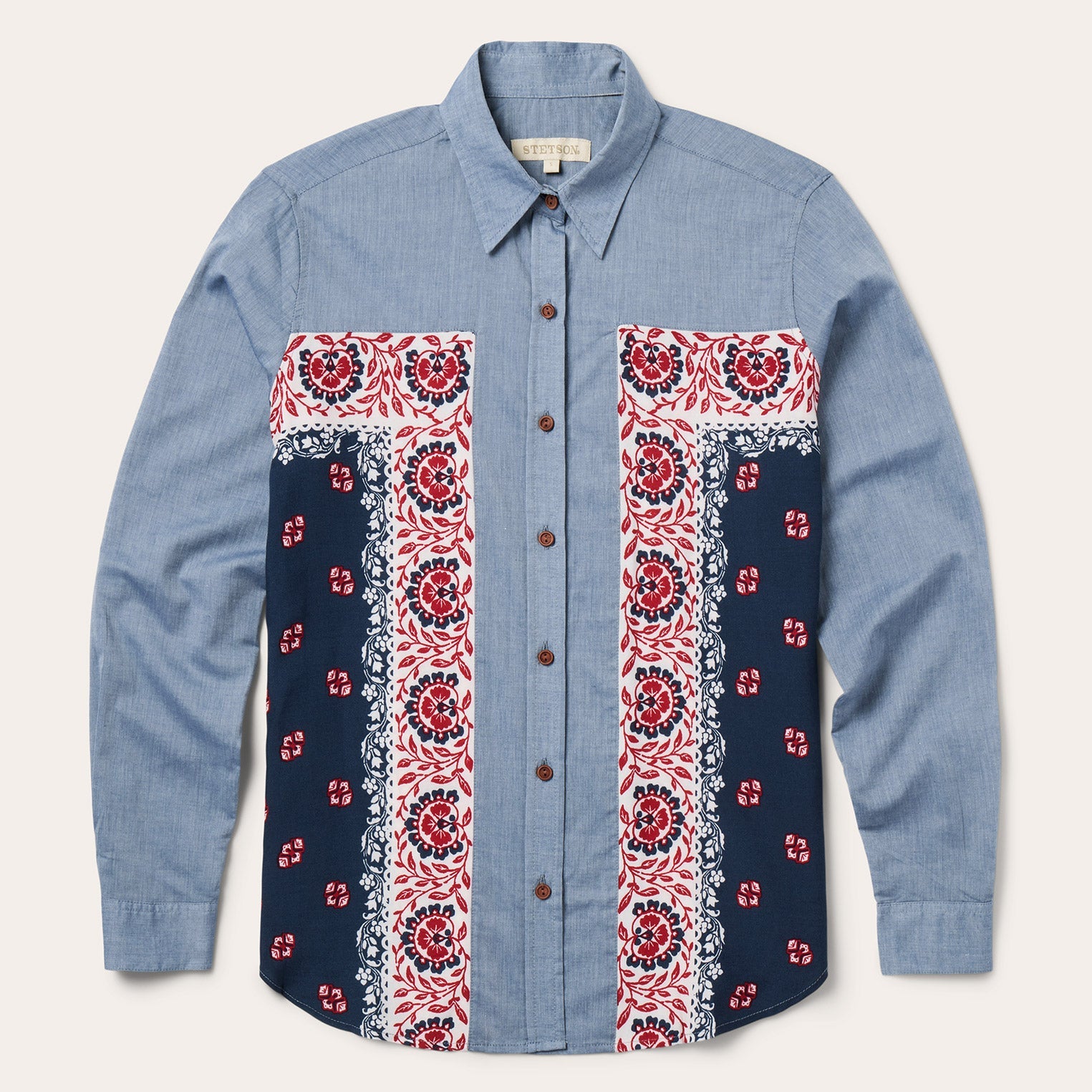 Chambray Bandana Shirt Blue | Stetson Women