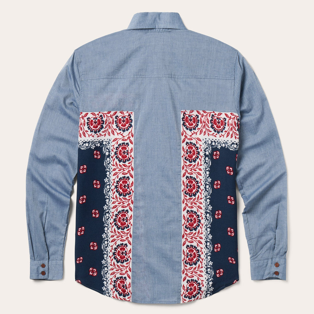 Chambray Bandana Shirt Blue | Stetson Women